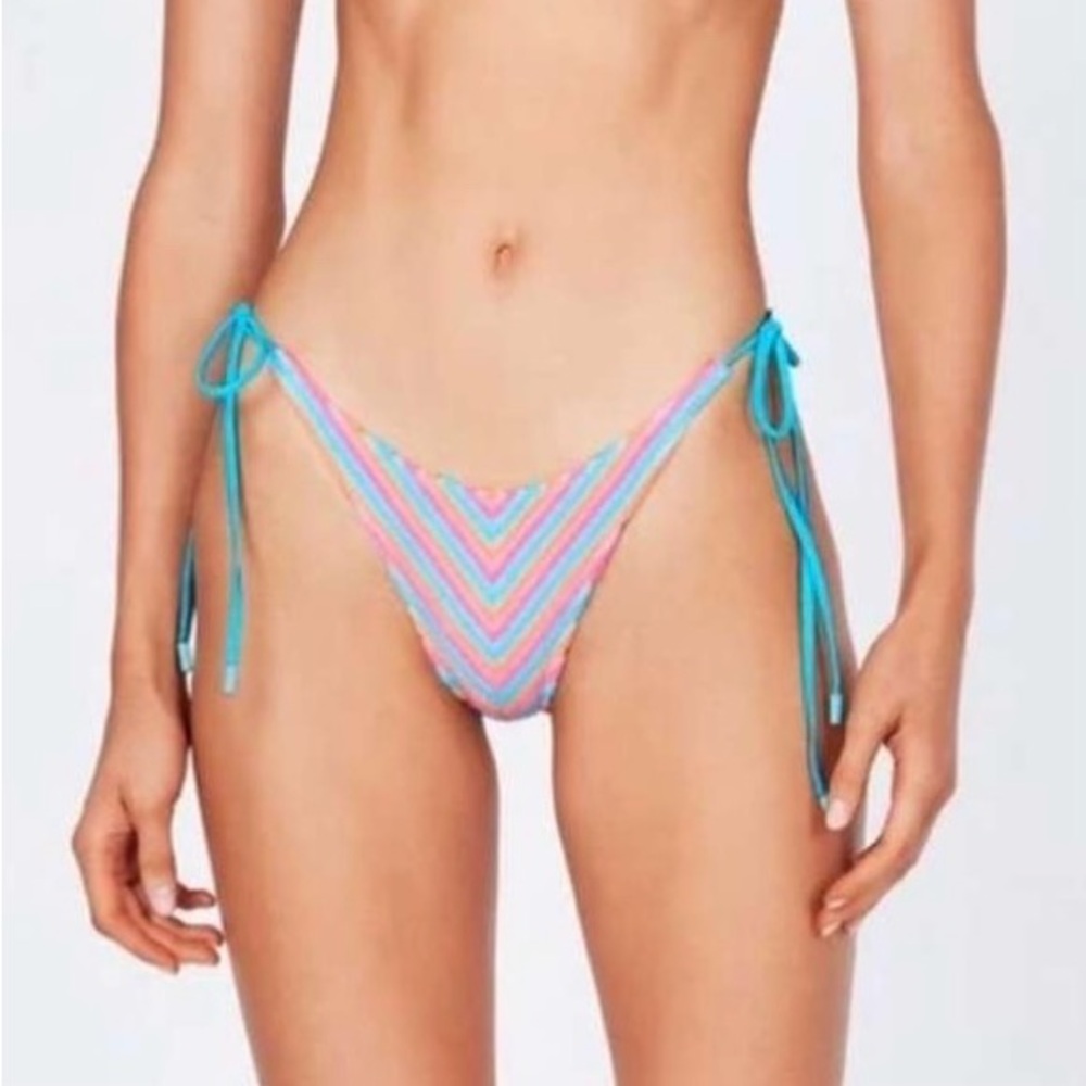 Striped Multicolor Bikini Bottom